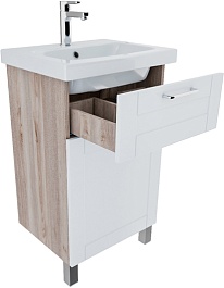 Iddis Тумба под раковину New Sena 50 белая/светлое дерево – фотография-2